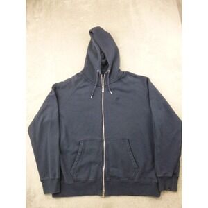 Nike Hoodie Sz XL Navy Full Zip AW77 Fleece Hooded Sweatshirt Jacket Athleisure